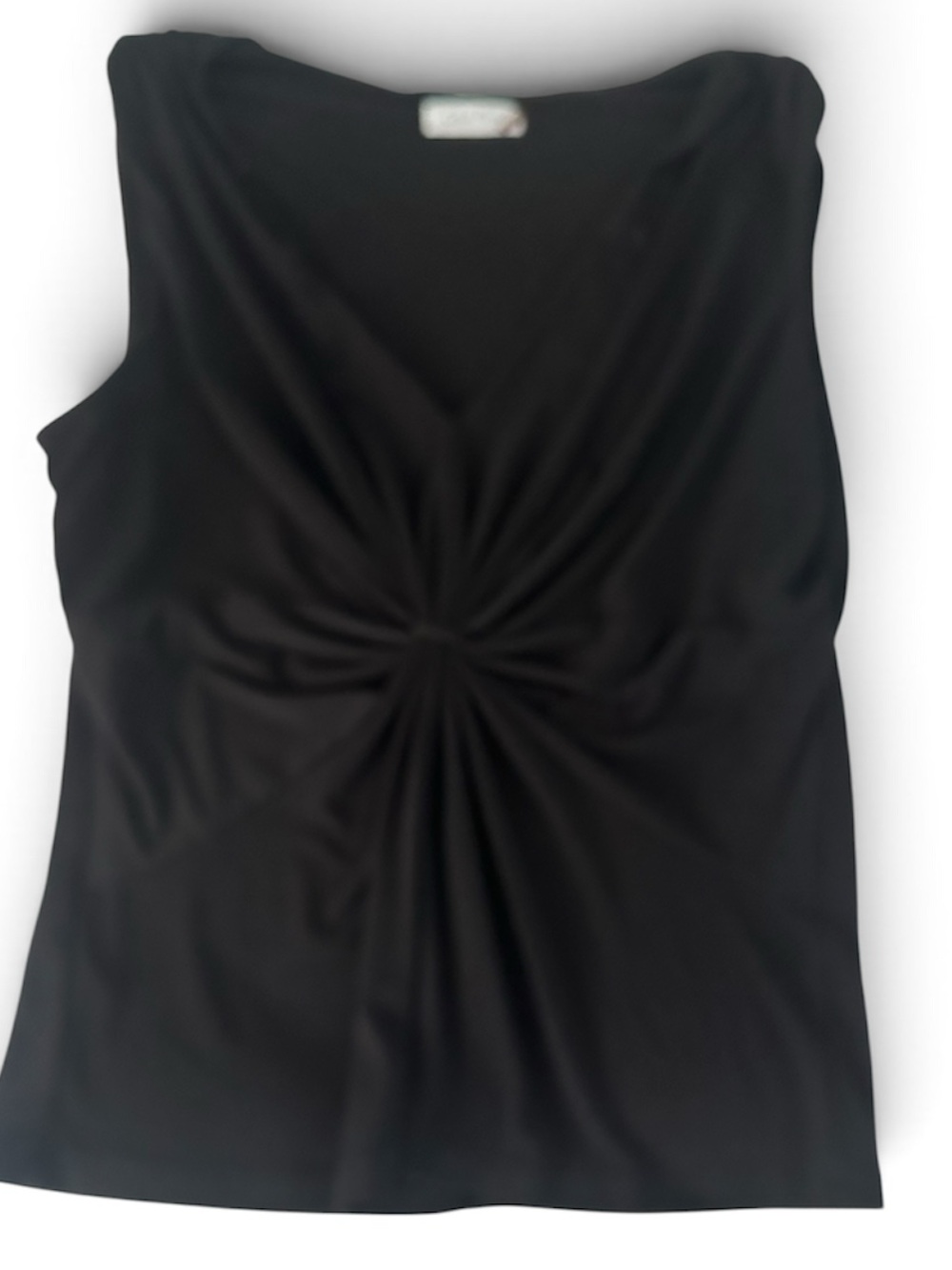 Calvin Klein Black Twist-Front Sleeveless Women's Top